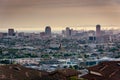 View of the Long Beach skyline from Hilltop Park Royalty Free Stock Photo