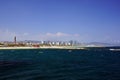 Barcelona North Beach viewed from the sea