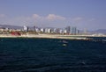 Barcelona North Beach viewed from the sea