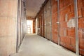 Hallway in residential building under construction Royalty Free Stock Photo