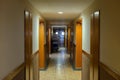 View of the long corridor in a hotel Royalty Free Stock Photo