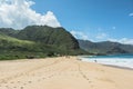 Sand Beach in West Oahu, Hawaii Royalty Free Stock Photo
