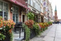 View on Long Market Street and Town Hall, Gdansk, Poland Royalty Free Stock Photo