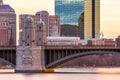 View of Longfellow Bridge,Boston in the morning. Royalty Free Stock Photo