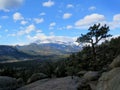 View of Longs Peak in Rocky Mountain National Park on a cloudy d Royalty Free Stock Photo