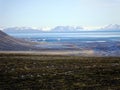 View of Longyearbyen harbour on Spitzbergen, Norway Royalty Free Stock Photo