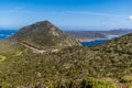 A view looking back over the peninsula at the Cape of Good Hope, South Africa Royalty Free Stock Photo