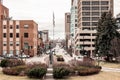 View looking down Capitol boulevard from the steps of the capitol