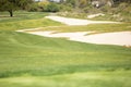 Golf course sand traps Royalty Free Stock Photo