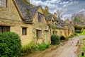 A view looking down the lane by the weavers cottages of Arlington Row Royalty Free Stock Photo