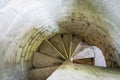 Stone Spiral Staircase From Above Royalty Free Stock Photo