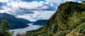 A view looking down Thirlmere from bellow Raven crag Royalty Free Stock Photo