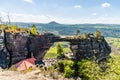 A view of looking down towards the Pravcicka Gate arch Royalty Free Stock Photo