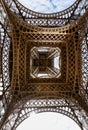 View Looking straight up from the base of the Eiffel Tower in Paris