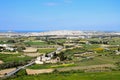 View of Mosta and countryside, Malta. Royalty Free Stock Photo