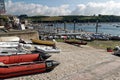 The Harbour at Salcombe Devon looking upriver on a sunny day Royalty Free Stock Photo