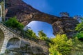A view looking up at the Pravcicka Gate arch Royalty Free Stock Photo