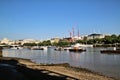 A view looking up the river Thames looking west Royalty Free Stock Photo
