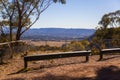 View from lookout into mountain valley in Australia Royalty Free Stock Photo