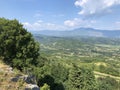 View from the lookout point on the old town of Pican - Istria, Croatia / Pogled sa vidikovca na starom gradu PiÃâ¡an - Istra, Hrvat Royalty Free Stock Photo