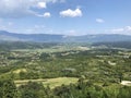 View from the lookout point on the old town of Pican - Istria, Croatia / Pogled sa vidikovca na starom gradu PiÃâ¡an - Istra, Hrvat Royalty Free Stock Photo