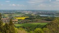 View from lookout tower on Kabatice hill near Frydek-Mistek city in Czech republic Royalty Free Stock Photo