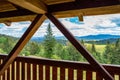 View from lookout tower in Sedlo Beskyd, Slovakia Royalty Free Stock Photo