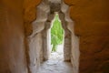 View from the loophole of the monastery wall Royalty Free Stock Photo