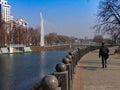 View of the Lopan River.The junction of two rivers Lopan and Kharkov