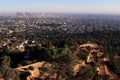 View of Los Angeles from the Griffith Observatory before sunset. Los Angeles, California, USA Royalty Free Stock Photo