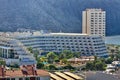 View of Los Cristianos city with mountains. Tenerife. Canary Islands. Spain