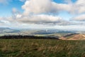 View from Loucka hill in Slezske Beskydy mountains in Czech republic