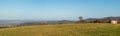 View from Loucka hill in Slezske Beskydy mountains in Czech republic