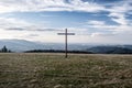 View from Loucka hill in autumn Slezske Beskydy mountains in Czech republic