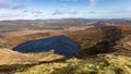 View of Lough Ouler, shaped like a heart. Wicklow Mountains National Park, Ireland. Royalty Free Stock Photo