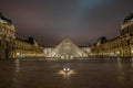 view of the Louvre at night in paris