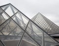View of Louvre Pyramid at evening Royalty Free Stock Photo