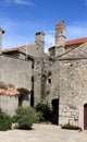 Street in the ancient town Lubenice, island Cres, Croatia