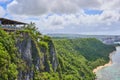 Cliff from the Lover`s Point at Guam, USA Royalty Free Stock Photo