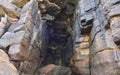 Ancient Sea Cave on Seashore of the North West Highlands of Scotland Royalty Free Stock Photo