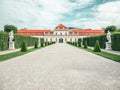 View with Lower Belvedere Palace (Unteres Belvedere) built in Baroque architectural style and located in Vienna, Austria Royalty Free Stock Photo