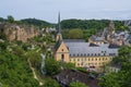 View of the lower city of Luxembourg / city Royalty Free Stock Photo