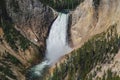 View of the Lower Falls of the Yellowstone River in Yellowstone National Park Royalty Free Stock Photo