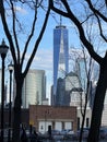 View of Lower Manhattan in New York City from Jersey City, New Jersey Royalty Free Stock Photo