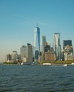 View of Lower Manhattan from the Staten Island Ferry, Staten Island, New York Royalty Free Stock Photo