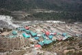 View of Lower Pangboche village in Himalayas mountains, Everest trek, Nepal Royalty Free Stock Photo