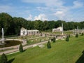 The lower park in Peterhof, Russia, Summer sunny day