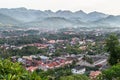 View of Luang Prabang, Laos from Mount Phousi Royalty Free Stock Photo