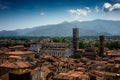 View of Lucca and Duomo di San Martino, Tuscany, Italy. Royalty Free Stock Photo