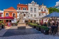 View of Luis Camoes square in Cascais